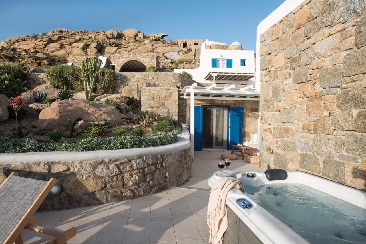 Gorgeous Studio In Cycladic Architecture Overlooking The Aegean Lägenhet Houlakia  Exteriör bild