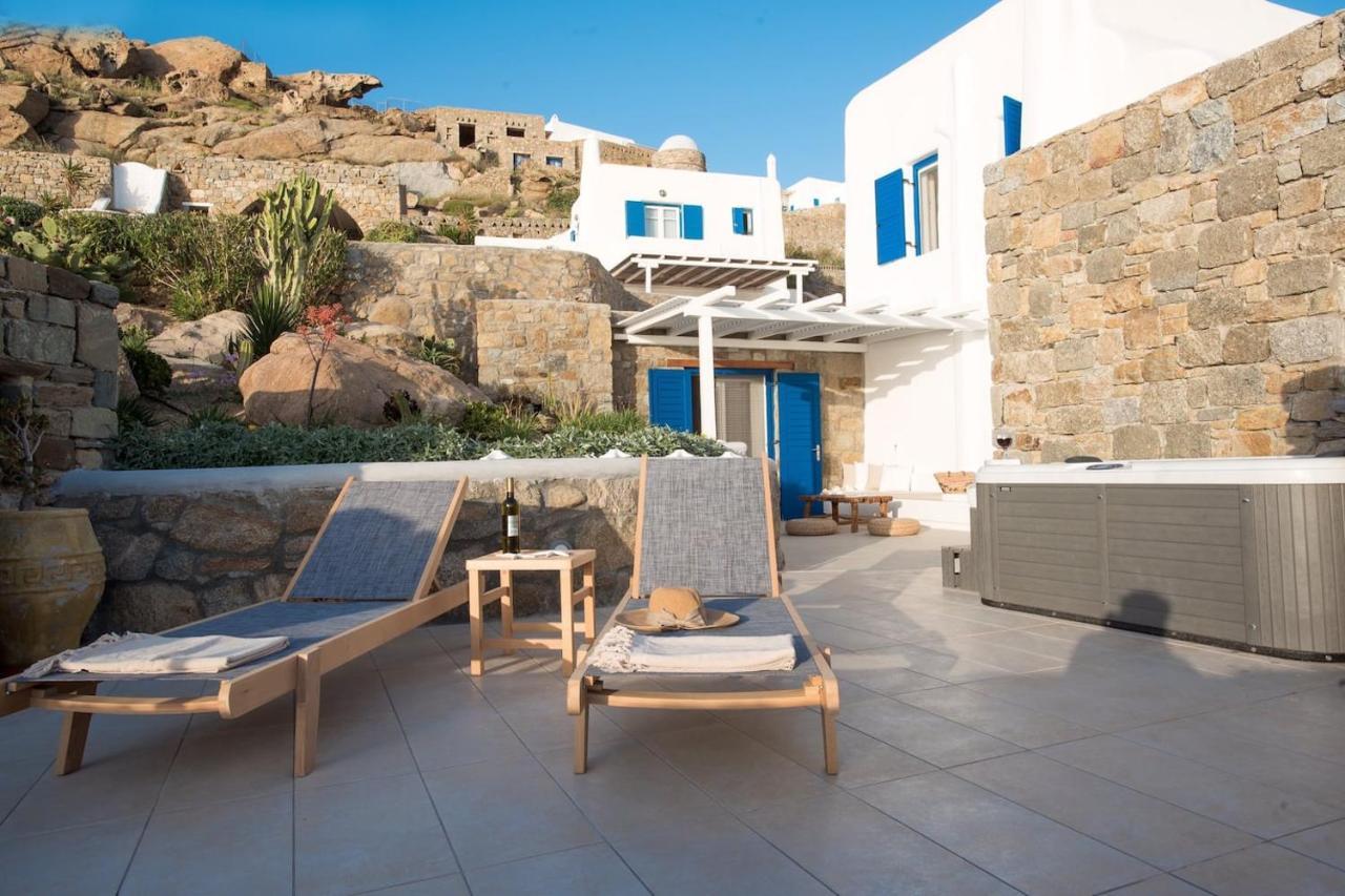 Gorgeous Studio In Cycladic Architecture Overlooking The Aegean Lägenhet Houlakia  Exteriör bild