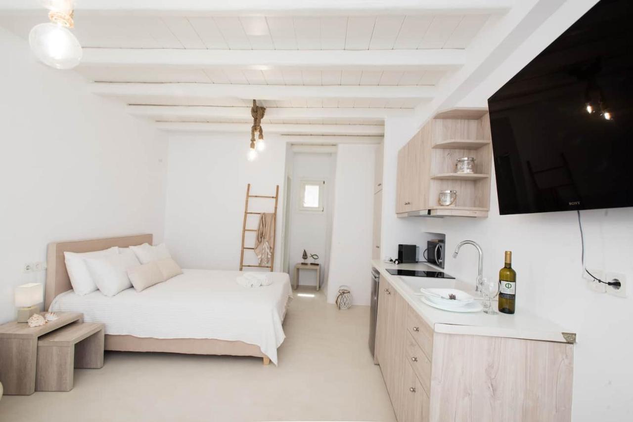 Gorgeous Studio In Cycladic Architecture Overlooking The Aegean Lägenhet Houlakia  Exteriör bild