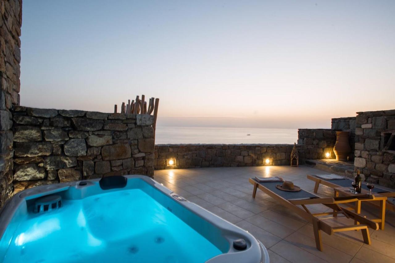 Gorgeous Studio In Cycladic Architecture Overlooking The Aegean Lägenhet Houlakia  Exteriör bild